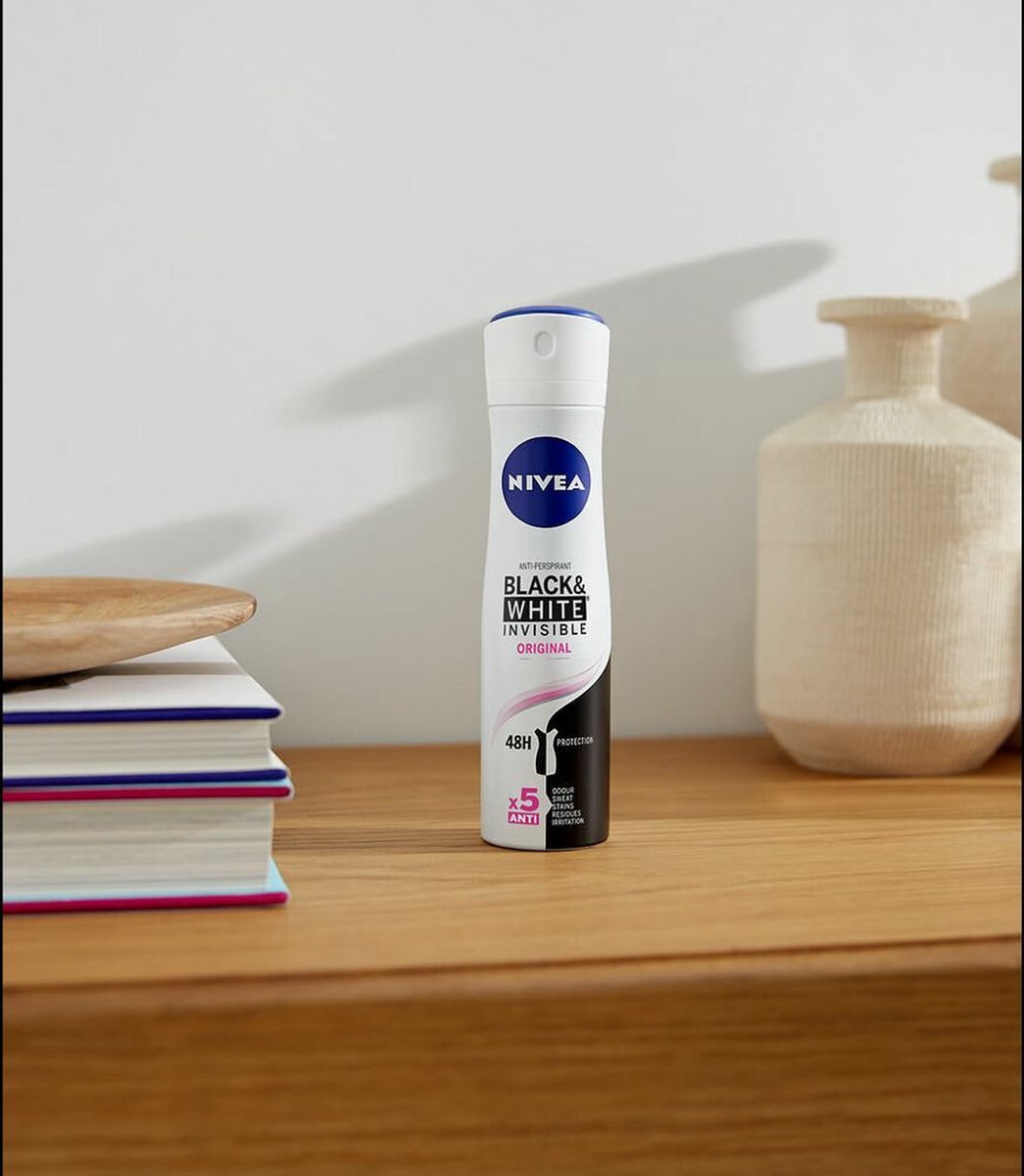 NIVEA Deodorant Spray Invisible For Black & White Clear - 150 ml