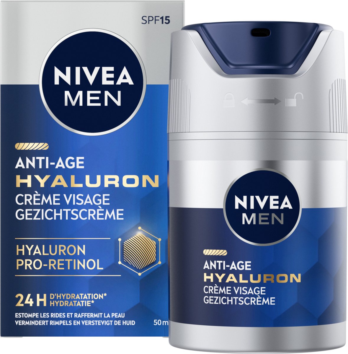 NIVEA MEN Anti-Aging Crème SPF 15 - 50 ml