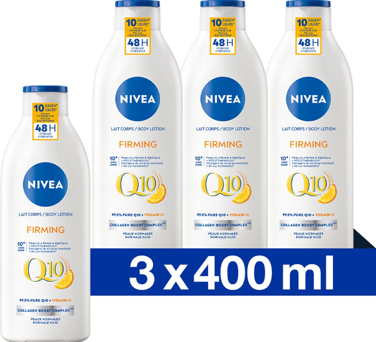 NIVEA Q10 Verstevigende Bodylotion - 3x400 ml