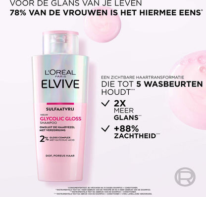L'Oréal Paris Elvive Glycolic Gloss Shampoo 200ml