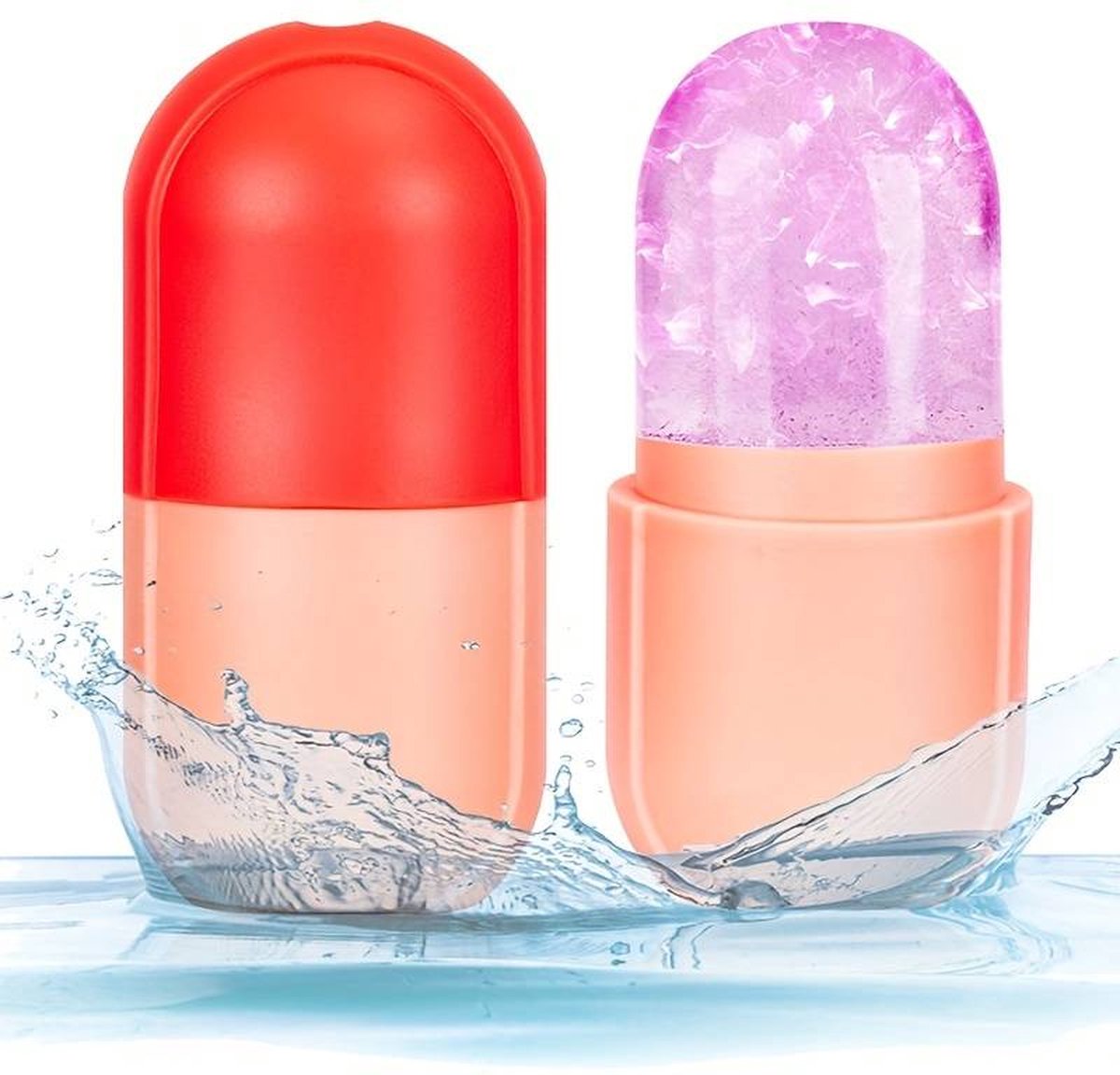 IJs Roller Gezicht - Ice Roller - Gezicht Roller Siliconen - Gezichtsmassage - Gezichtsroller - IJsroller - Skin Care - Roze Rood