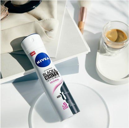 NIVEA Deodorant Spray Invisible For Black & White Clear - 150 ml