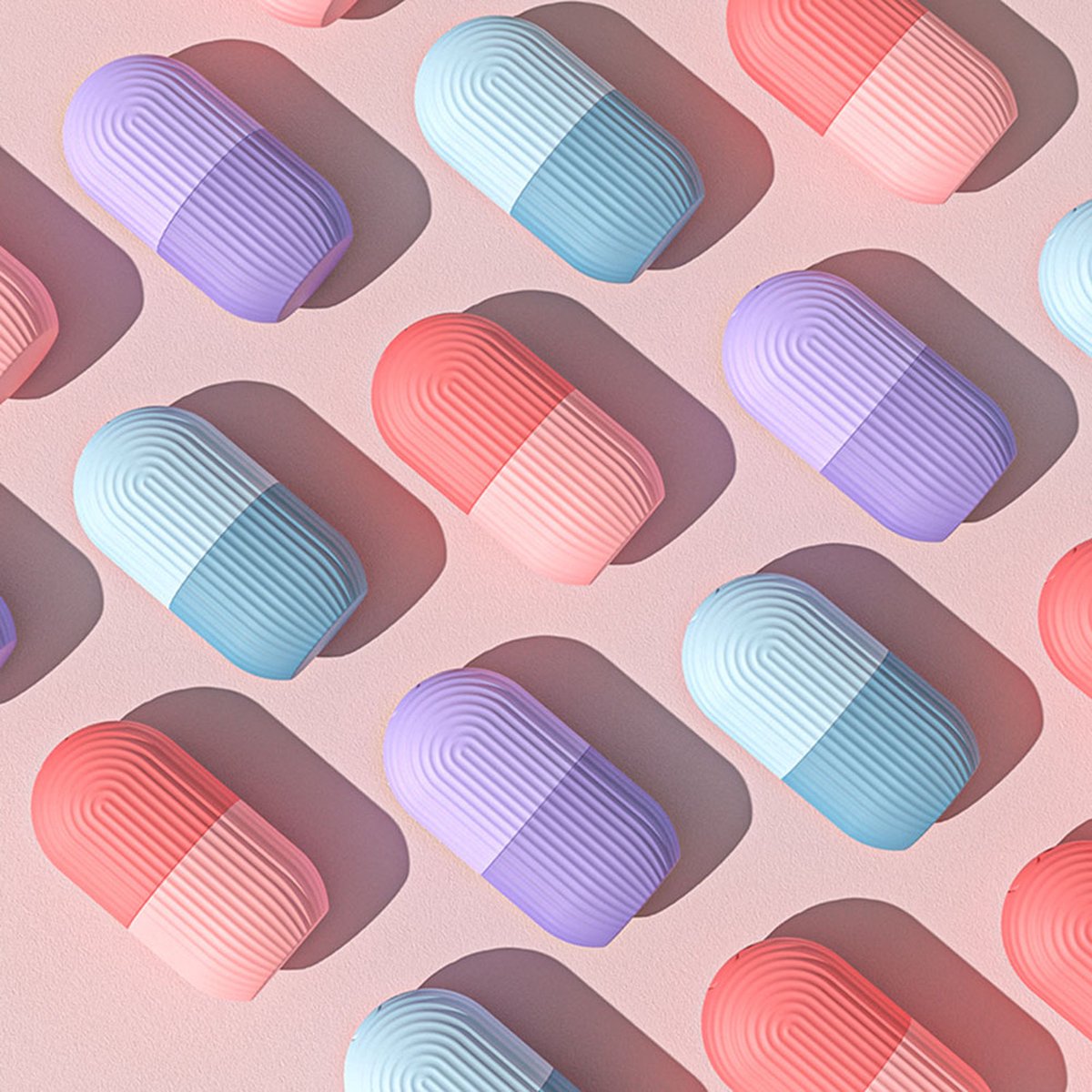 Gezicht ijs roller – Gezicht Ijsroller - Ijs contouren – face icing – face ice contouring – ice skin care – Paars