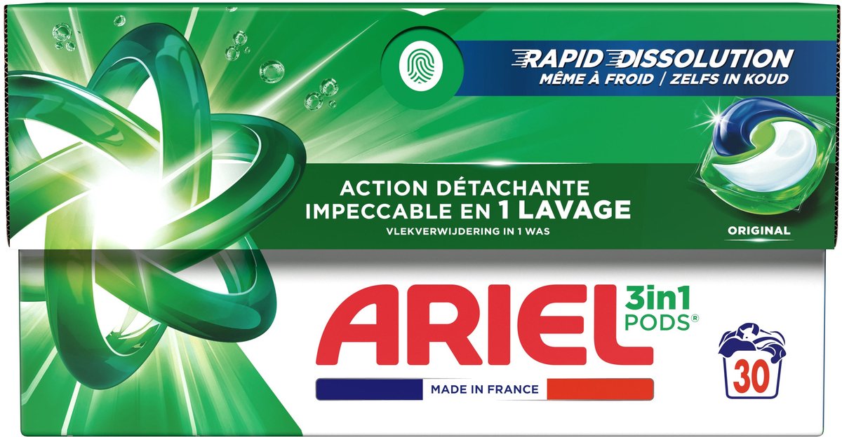 Ariel 3in1 Wasmiddel Pods Original - 4 x 30 wasbeurten