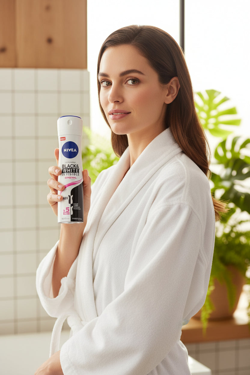 NIVEA Deodorant Spray Invisible For Black & White Clear - 150 ml