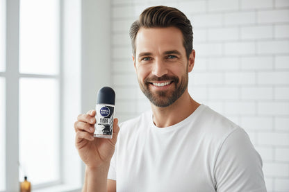 Nivea Men - Deodorant - Roller - Black & White Invisible - Original - 50ml