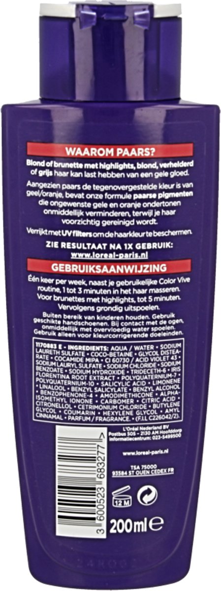 L’Oréal Paris Elvive Color Vive Purple Shampoo - Blond & Grijs Haar - 200ml