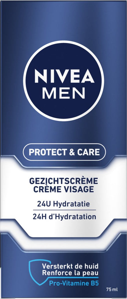 NIVEA MEN Protect & Care Gezichtscrème - 2x75 ml