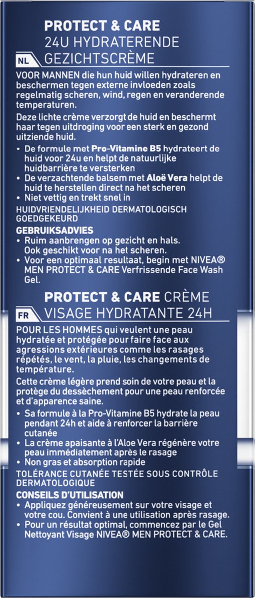 NIVEA MEN Protect & Care Gezichtscrème - 2x75 ml