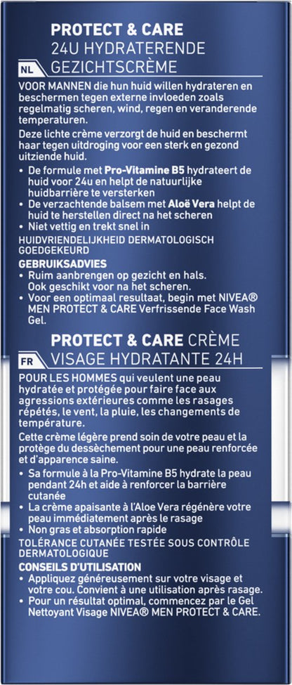 NIVEA MEN Protect & Care Gezichtscrème - 2x75 ml