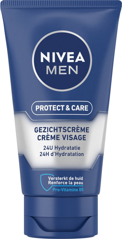 NIVEA MEN Protect & Care Gezichtscrème - 2x75 ml