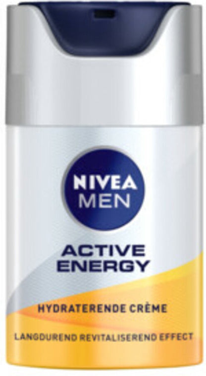 NIVEA Men Gezichtscrème Active Energy - 6 x 50 ml - Voordeelverpakking