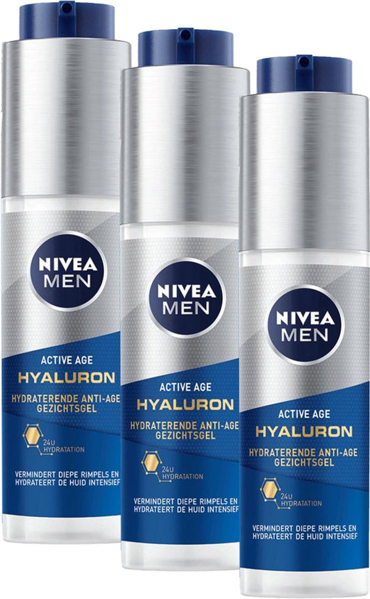 NIVEA MEN Anti-Age Gezichtsgel - 3x50 ml