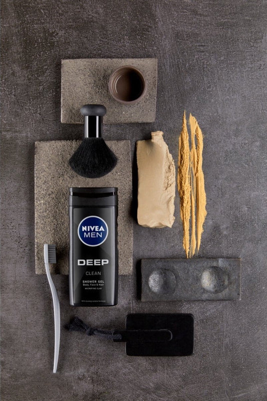 NIVEA Men Douchegel Deep Clean - 250 ml - Voordeelverpakking 3 stuks