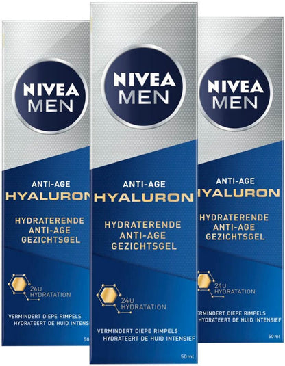 NIVEA MEN Anti-Age Gezichtsgel - 3x50 ml