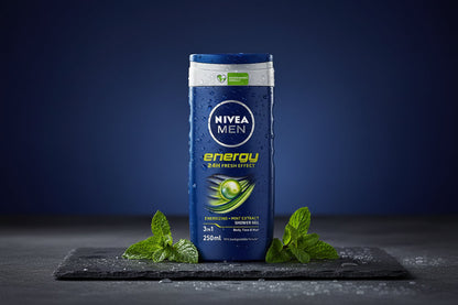 NIVEA Men Energy Douchegel - 250ml - 2 Stuks